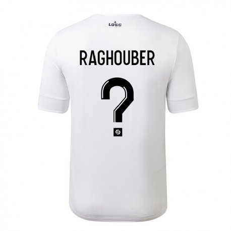 Kandiny Homme Maillot Ugo Raghouber #0 Blanc Cramoisi Tenues Extérieur 2022/23 T-shirt