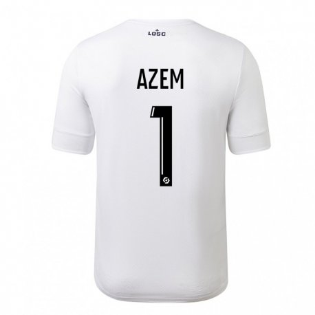 Kandiny Homme Maillot Floriane Azem #1 Blanc Cramoisi Tenues Extérieur 2022/23 T-Shirt