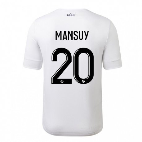Kandiny Homme Maillot Heloise Mansuy #20 Blanc Cramoisi Tenues Extérieur 2022/23 T-shirt