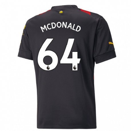 Kandiny Homme Maillot Rowan McDonald #64 Noir Rouge Tenues Extérieur 2022/23 T-Shirt
