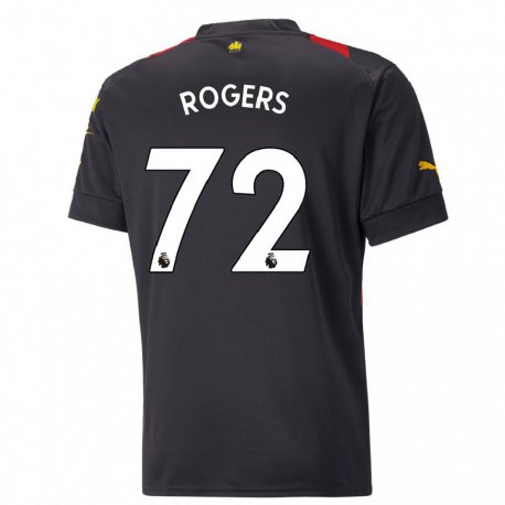 Kandiny Homme Maillot Morgan Rogers #72 Noir Rouge Tenues Extérieur 2022/23 T-shirt