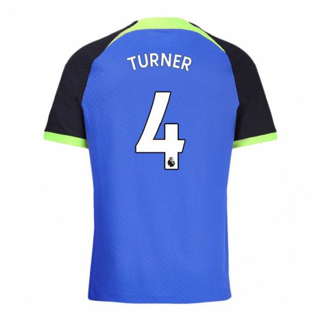 Kandiny Homme Maillot Amy Turner #4 Bleu Vert Tenues Extérieur 2022/23 T-Shirt