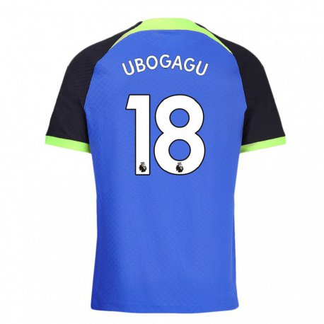 Kandiny Homme Maillot Chioma Ubogagu #18 Bleu Vert Tenues Extérieur 2022/23 T-Shirt