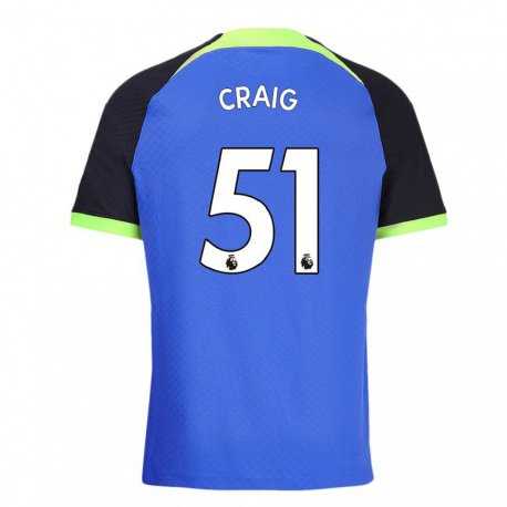 Kandiny Homme Maillot Matthew Craig #51 Bleu Vert Tenues Extérieur 2022/23 T-Shirt