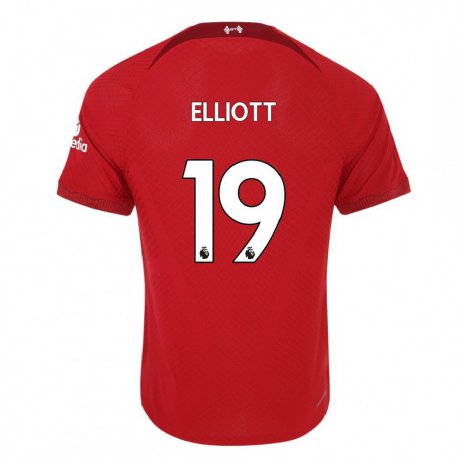 Kandiny Femme Maillot Harvey Elliott #19 Rouge Foncé Tenues Domicile 2022/23 T-shirt