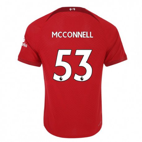 Kandiny Femme Maillot James McConnell #53 Rouge Foncé Tenues Domicile 2022/23 T-Shirt