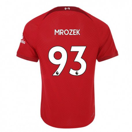 Kandiny Femme Maillot Fabian Mrozek #93 Rouge Foncé Tenues Domicile 2022/23 T-shirt