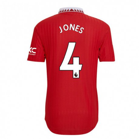 Kandiny Femme Maillot Phil Jones #4 Rouge Tenues Domicile 2022/23 T-shirt