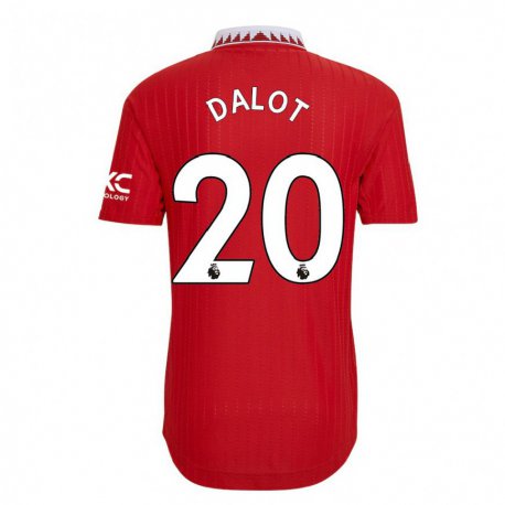 Kandiny Femme Maillot Diogo Dalot #20 Rouge Tenues Domicile 2022/23 T-shirt