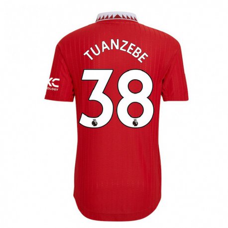 Kandiny Femme Maillot Axel Tuanzebe #38 Rouge Tenues Domicile 2022/23 T-shirt