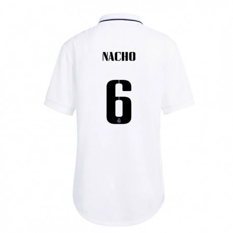 Kandiny Femme Maillot Nacho Fernandez #6 Blanc Violet Tenues Domicile 2022/23 T-shirt
