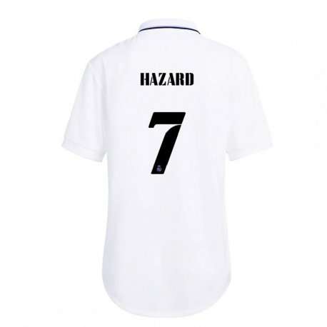 Kandiny Femme Maillot Eden Hazard #7 Blanc Violet Tenues Domicile 2022/23 T-shirt