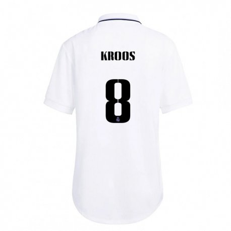 Kandiny Femme Maillot Toni Kroos #8 Blanc Violet Tenues Domicile 2022/23 T-shirt