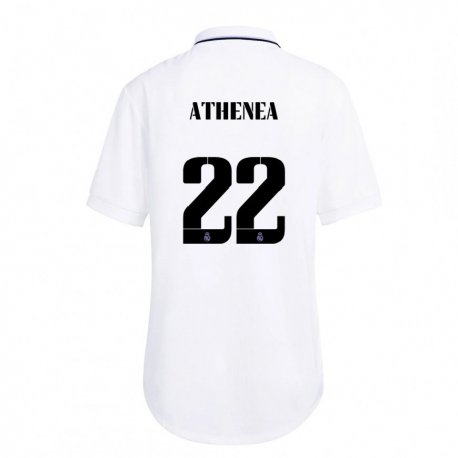 Kandiny Femme Maillot Athenea Del Castillo #22 Blanc Violet Tenues Domicile 2022/23 T-shirt