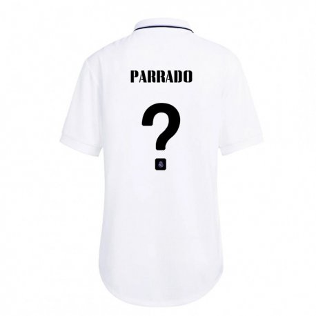 Kandiny Femme Maillot Diego Parrado #0 Blanc Violet Tenues Domicile 2022/23 T-shirt