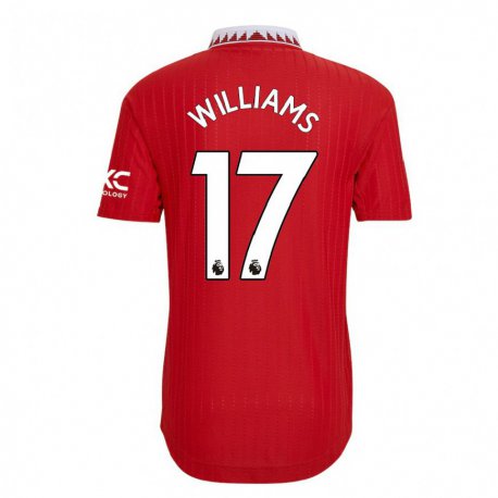 Kandiny Femme Maillot Rachel Williams #17 Rouge Tenues Domicile 2022/23 T-shirt