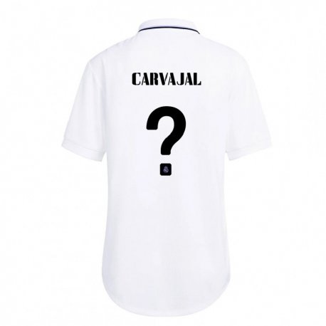 Kandiny Femme Maillot Angel Carvajal #0 Blanc Violet Tenues Domicile 2022/23 T-shirt