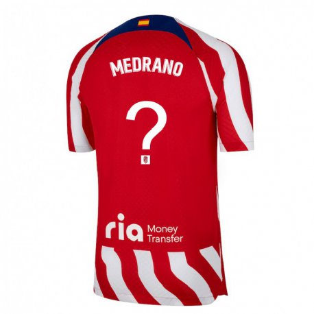 Kandiny Femme Maillot Fernando Medrano #0 Rouge Blanc Bleu Tenues Domicile 2022/23 T-shirt