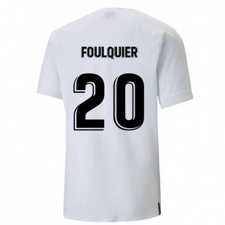 Kandiny Femme Maillot Dimitri Foulquier #20 Blanc Crémeux Tenues Domicile 2022/23 T-Shirt