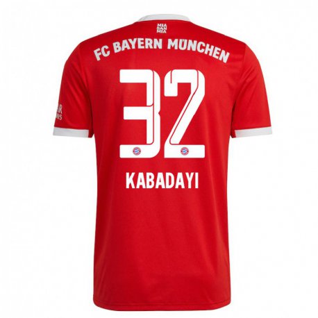 Kandiny Femme Maillot Yusuf Kabadayi #32 Neon Rouge Blanc Tenues Domicile 2022/23 T-shirt