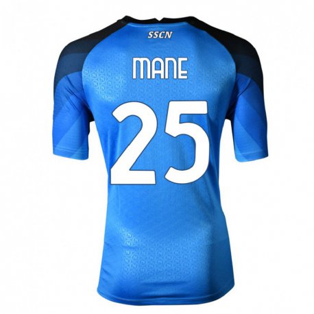 Kandiny Femme Maillot Balla Mousa Mane #25 Bleu Foncé Gris Tenues Domicile 2022/23 T-Shirt
