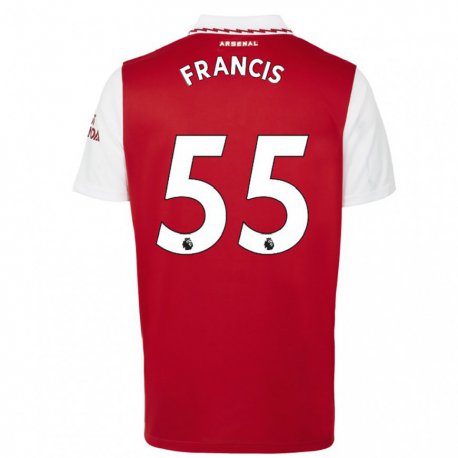 Kandiny Femme Maillot Jack Henry Francis #55 Rouge Blanc Tenues Domicile 2022/23 T-shirt