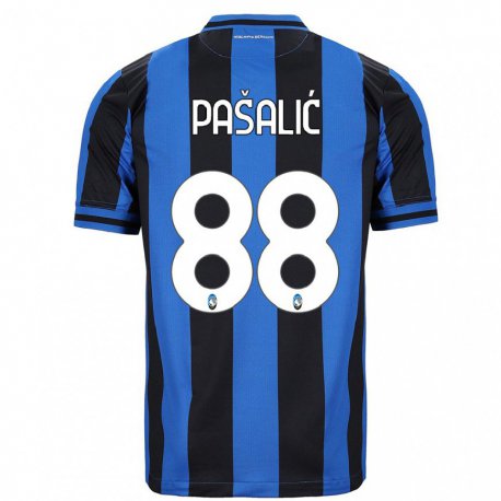 Kandiny Femme Maillot Mario Pasalic #88 Bleu Noir Tenues Domicile 2022/23 T-shirt