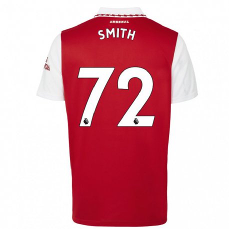 Kandiny Femme Maillot Matt Smith #72 Rouge Blanc Tenues Domicile 2022/23 T-shirt