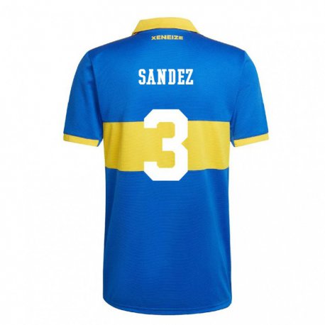 Kandiny Femme Maillot Agustin Sandez #3 Jaune Olympique Tenues Domicile 2022/23 T-Shirt