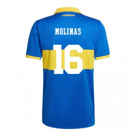 Kandiny Femme Maillot Aaron Molinas #16 Jaune Olympique Tenues Domicile 2022/23 T-shirt