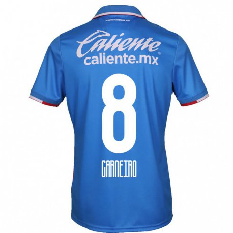 Kandiny Femme Maillot Gonzalo Carneiro #8 Bleu Azur Tenues Domicile 2022/23 T-shirt