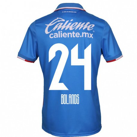 Kandiny Femme Maillot Jatziry Bolanos #24 Bleu Azur Tenues Domicile 2022/23 T-shirt