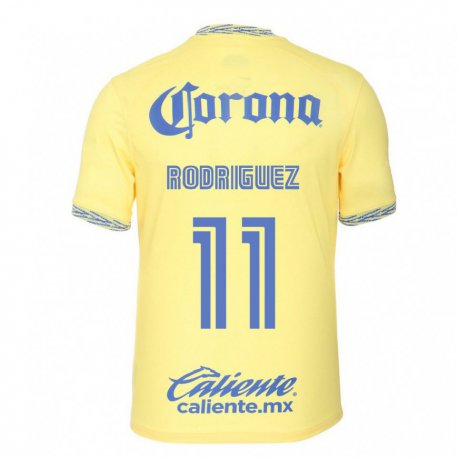 Kandiny Femme Maillot Jonathan Rodriguez #11 Jaune Citron Tenues Domicile 2022/23 T-shirt