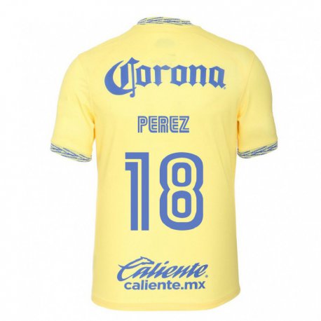Kandiny Femme Maillot Amanda Perez #18 Jaune Citron Tenues Domicile 2022/23 T-Shirt