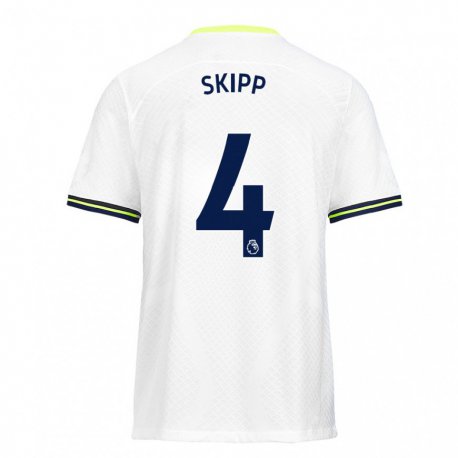 Kandiny Femme Maillot Oliver Skipp #4 Blanc Vert Tenues Domicile 2022/23 T-Shirt