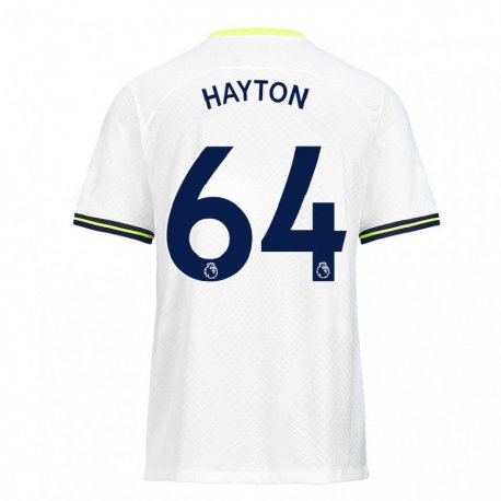 Kandiny Femme Maillot Adam Hayton #64 Blanc Vert Tenues Domicile 2022/23 T-shirt