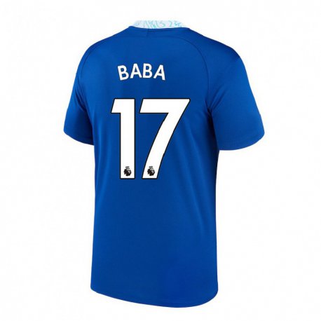 Kandiny Femme Maillot Abdul-rahman Baba #17 Bleu Foncé Tenues Domicile 2022/23 T-shirt