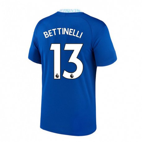 Kandiny Femme Maillot Marcus Bettinelli #13 Bleu Foncé Tenues Domicile 2022/23 T-shirt
