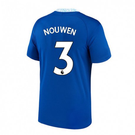 Kandiny Femme Maillot Aniek Nouwen #3 Bleu Foncé Tenues Domicile 2022/23 T-shirt