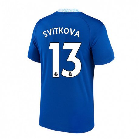 Kandiny Femme Maillot Katerina Svitkova #13 Bleu Foncé Tenues Domicile 2022/23 T-shirt