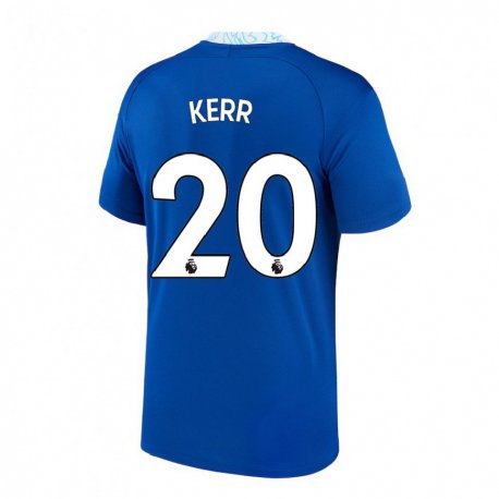 Kandiny Femme Maillot Sam Kerr #20 Bleu Foncé Tenues Domicile 2022/23 T-shirt