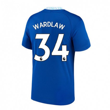 Kandiny Femme Maillot Charlotte Wardlaw #34 Bleu Foncé Tenues Domicile 2022/23 T-shirt