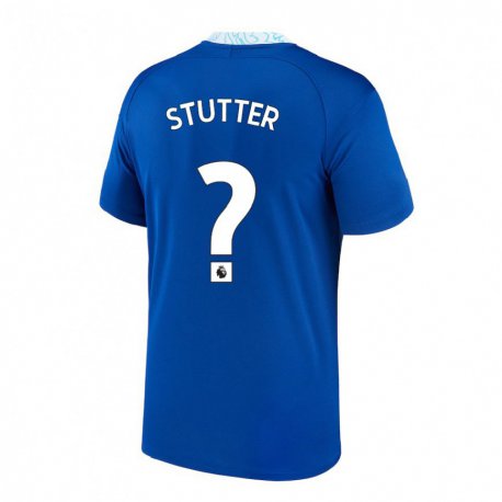 Kandiny Femme Maillot Ronnie Stutter #0 Bleu Foncé Tenues Domicile 2022/23 T-shirt