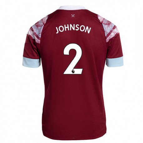 Kandiny Femme Maillot Ben Johnson #2 Bordeaux Tenues Domicile 2022/23 T-shirt