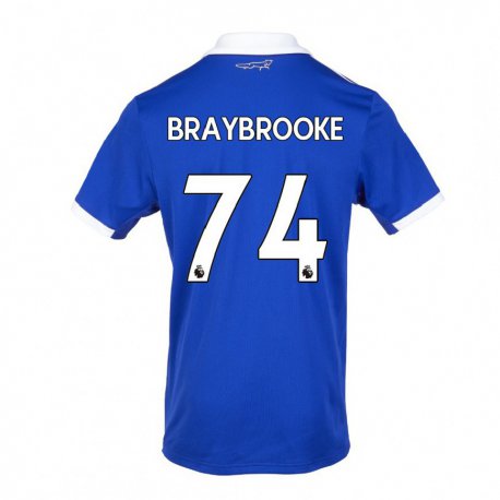 Kandiny Femme Maillot Sammy Braybrooke #74 Bleu Blanc Tenues Domicile 2022/23 T-Shirt