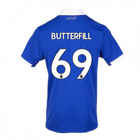 Kandiny Femme Maillot Jack Butterfill #69 Bleu Blanc Tenues Domicile 2022/23 T-shirt