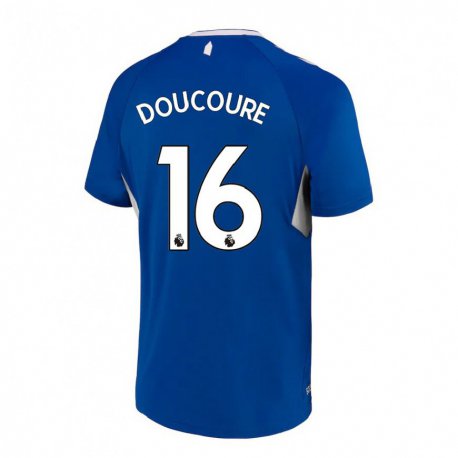 Kandiny Femme Maillot Abdoulaye Doucoure #16 Bleu Foncé Blanc Tenues Domicile 2022/23 T-shirt