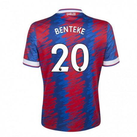 Kandiny Femme Maillot Christian Benteke #20 Rouge Bleu Tenues Domicile 2022/23 T-shirt