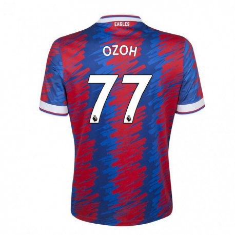 Kandiny Femme Maillot David Ozoh #77 Rouge Bleu Tenues Domicile 2022/23 T-Shirt