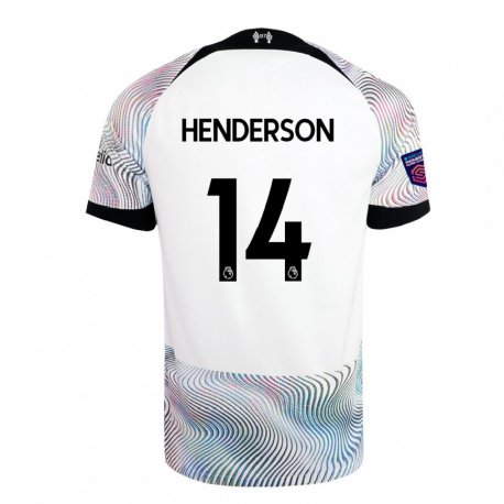 Kandiny Femme Maillot Henderson #14 Blanc Coloré Tenues Extérieur 2022/23 T-Shirt